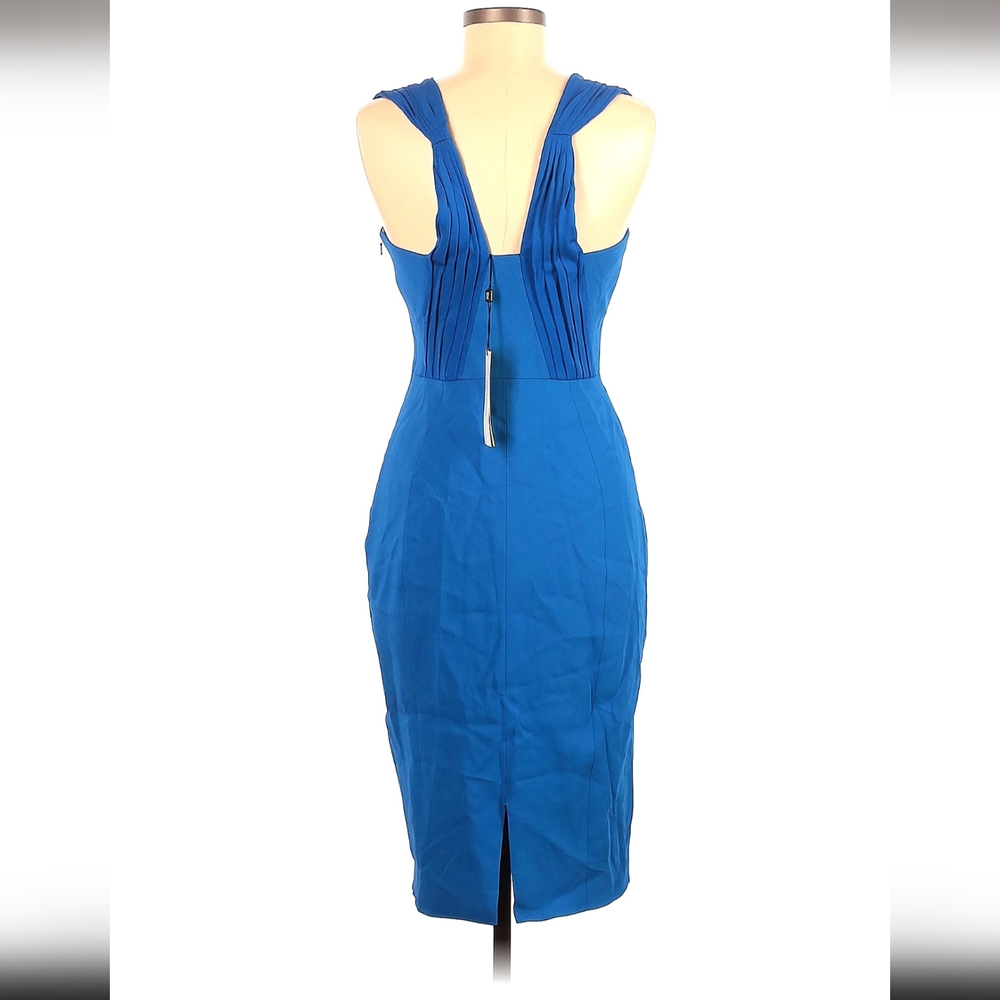 Karen Millen Sweetheart Viscose Dress in Cobalt Blue Size 6 - Picture 6 of 6